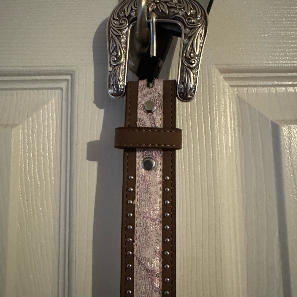 Chic Kids Belt in Brown and Pink